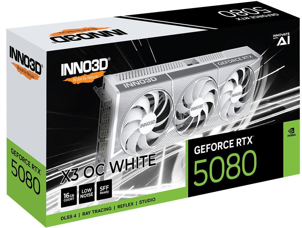 INNO3D GeForce RTX 5080 16GB GDDR7 X3 OC WHITE Graphics Card 3