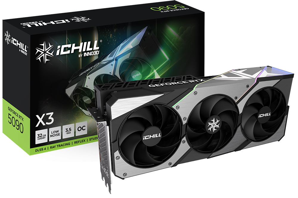 INNO3D GeForce RTX 5090 32GB GDDR7 iCHILL FROSTBITE Graphics Card