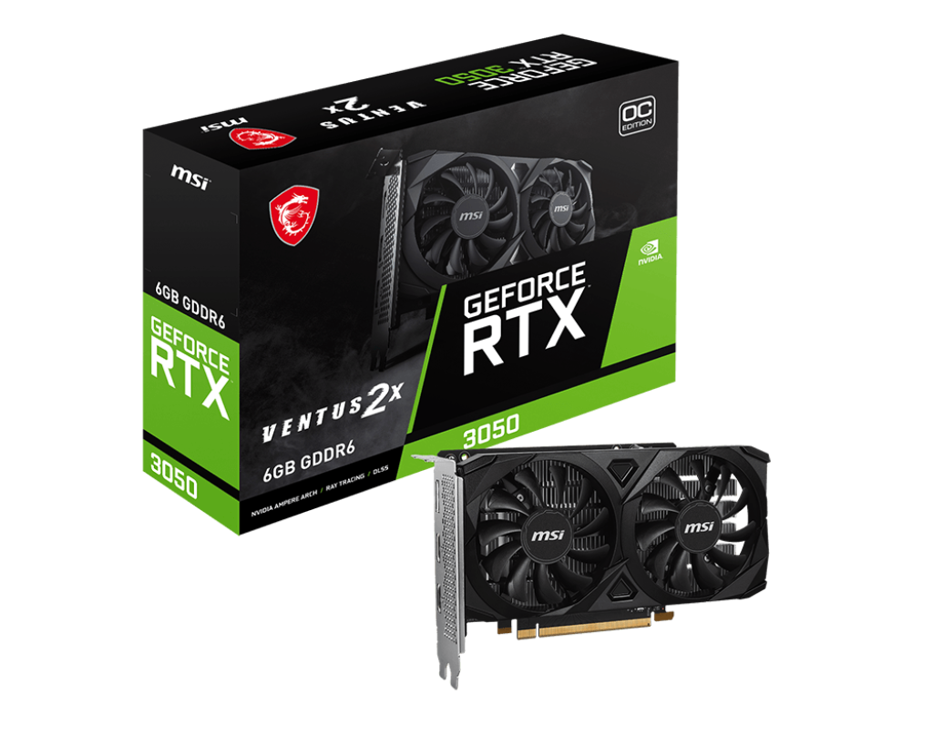 MSI GeForce RTX 3050 VENTUS 2X E 6G OC Graphics Card