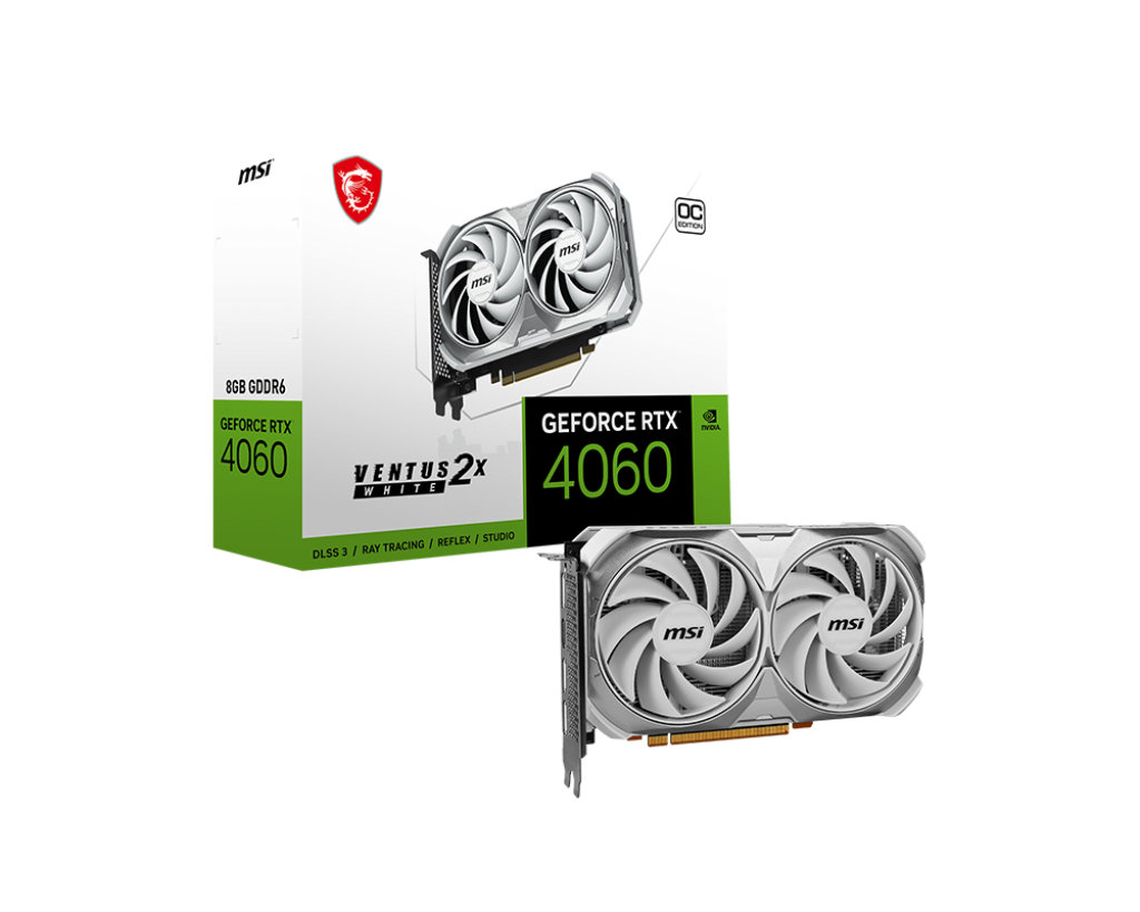 MSI GeForce RTX 4060 VENTUS 2X WHITE 8G OC Graphics Card