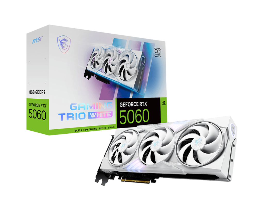MSI GeForce RTX 5060 8G GAMING TRIO OC WHITE Graphics Card