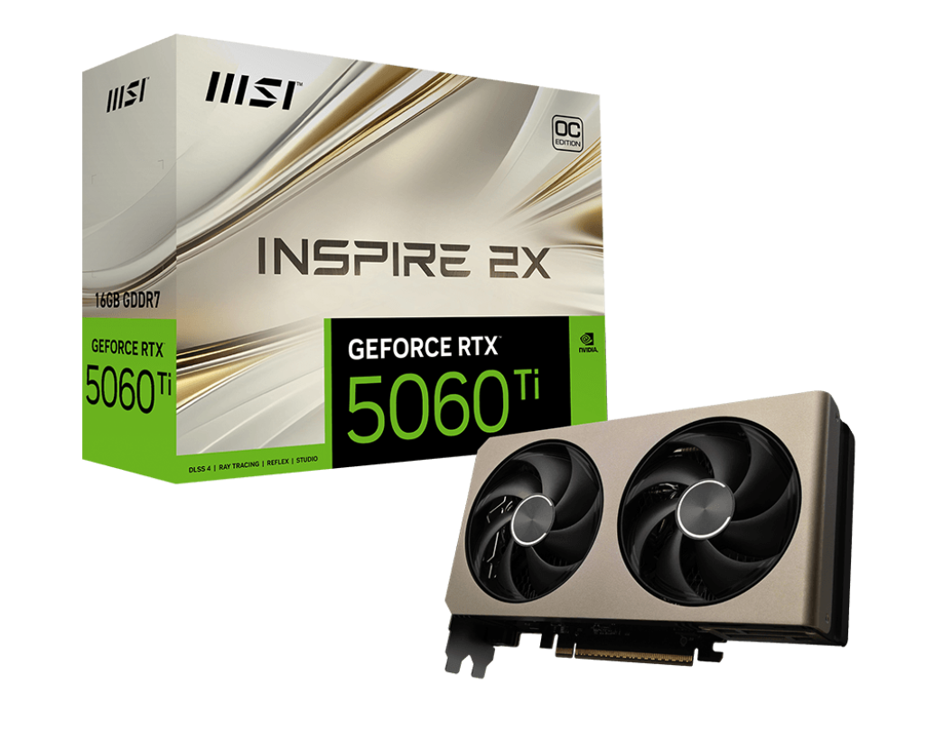 MSI GeForce RTX 5060 Ti 16G INSPIRE 2X OC Graphics Card