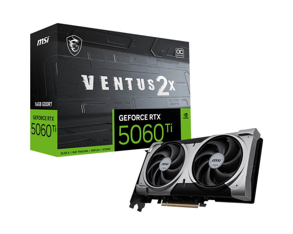 MSI GeForce RTX 5060 Ti 16G VENTUS 2X OC PLUS Graphics Card