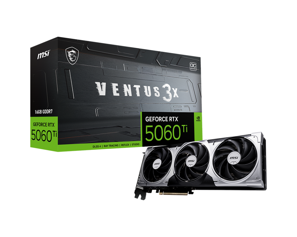MSI GeForce RTX 5060 Ti 16G Ventus 3X OC Graphics Card