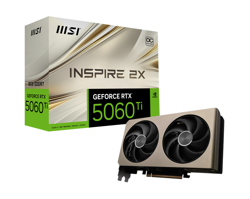 MSI GeForce RTX 5060 Ti 8G INSPIRE 2X OC Graphics Card
