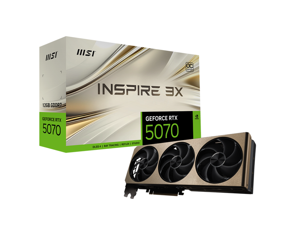MSI GeForce RTX 5070 12G INSPIRE 3X OC Graphics Card 1