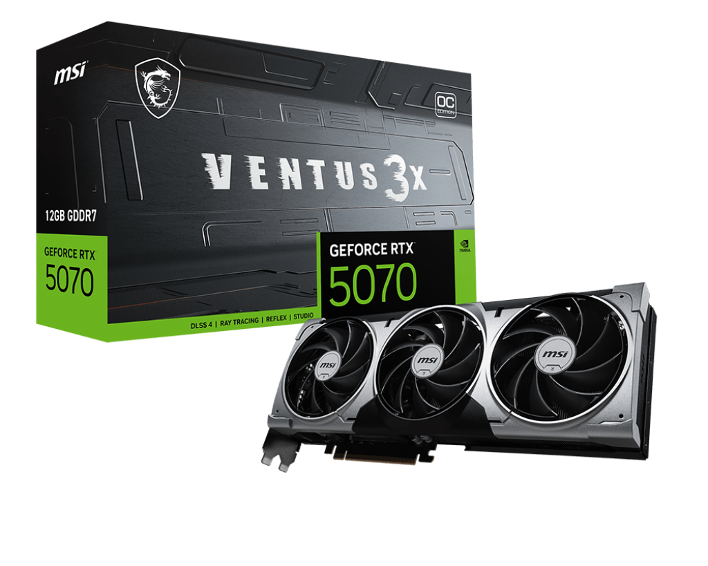 MSI GeForce RTX 5070 12G VENTUS 3X OC Graphics Card