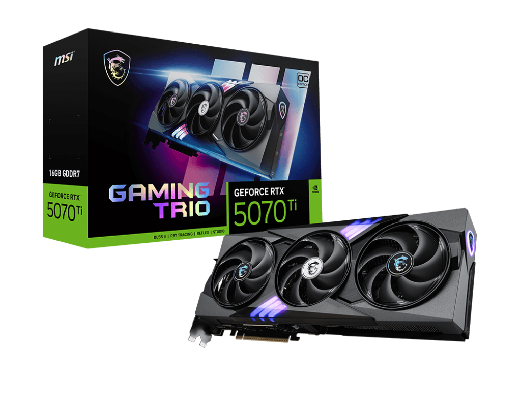 MSI GeForce RTX 5070 Ti 16G GAMING TRIO OC Graphics Card