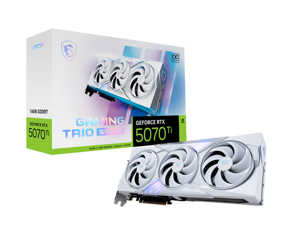 MSI GeForce RTX 5070 Ti 16G GAMING TRIO OC WHITE Graphics Card
