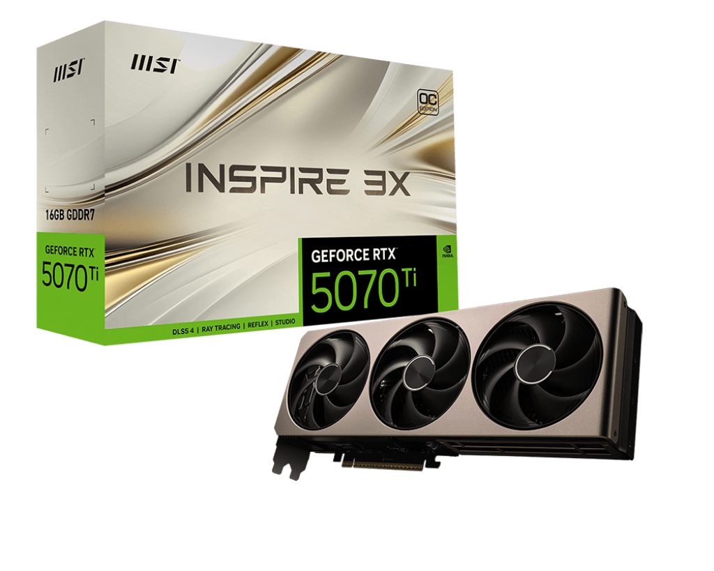 MSI GeForce RTX 5070 Ti 16G INSPIRE 3X OC Graphics Card 1