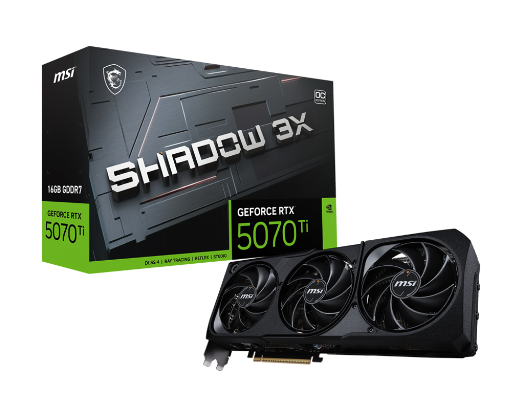 MSI GeForce RTX 5070 Ti 16G SHADOW 3X OC Graphics Card