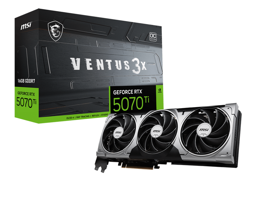 MSI GeForce RTX 5070 Ti 16G VENTUS 3X OC Graphics Card 1