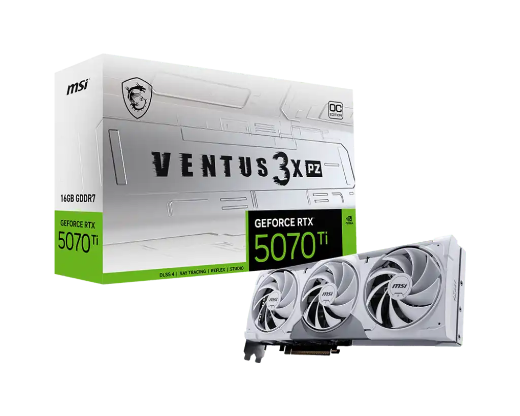 MSI GeForce RTX 5070 Ti 16G VENTUS 3X PZ OC Graphics Card