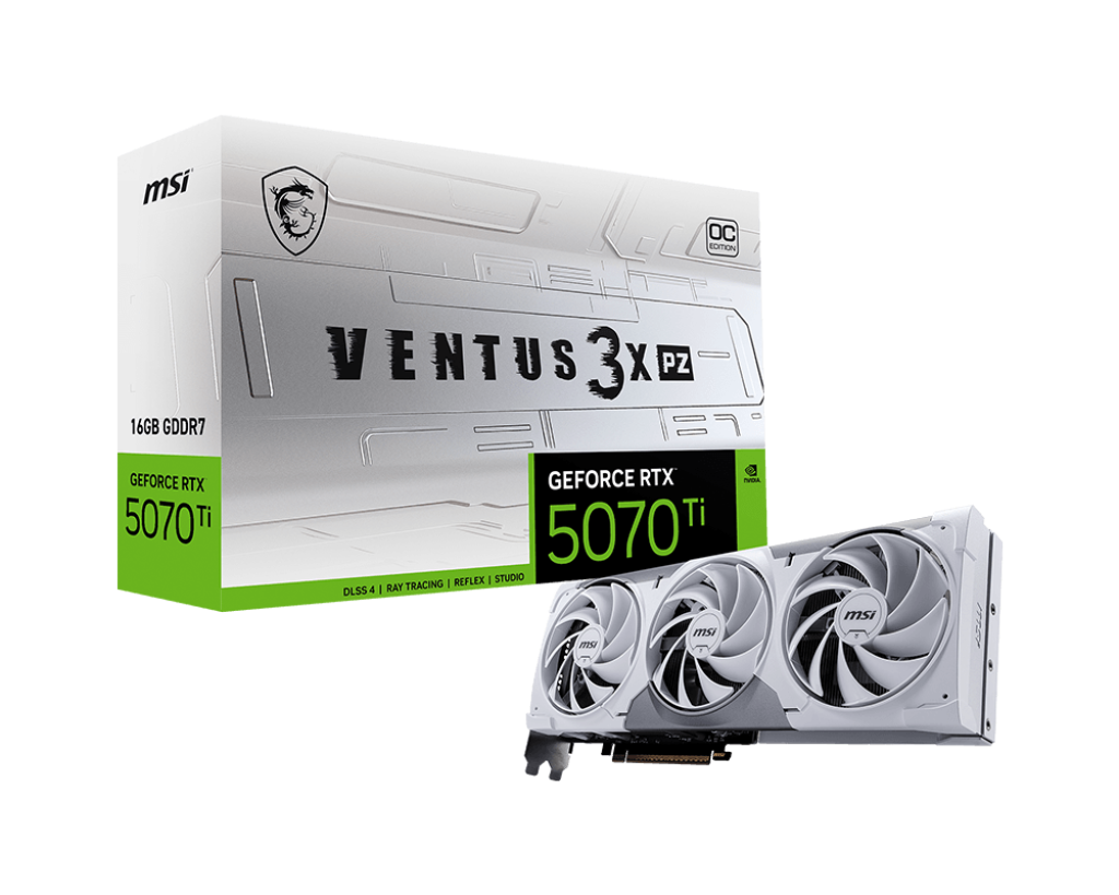 MSI GeForce RTX 5070 Ti 16G VENTUS 3X PZ OC Graphics Card