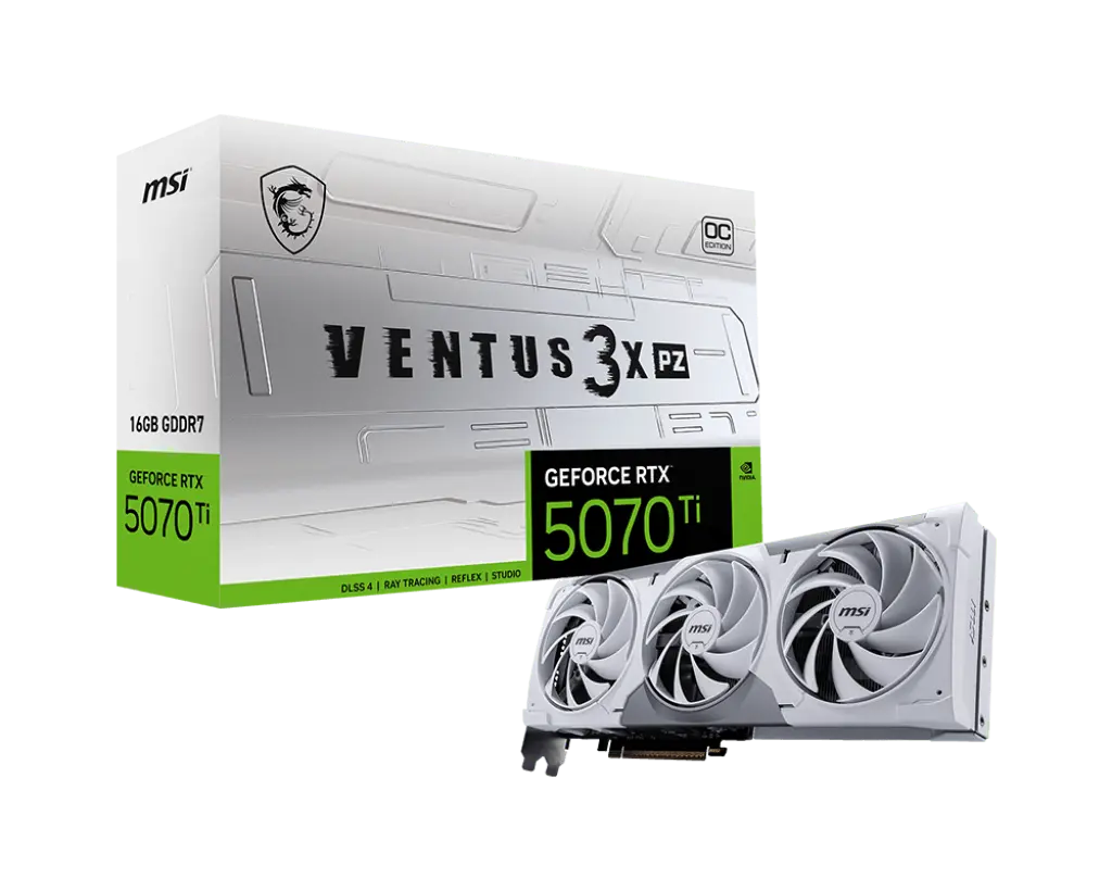 MSI GeForce RTX 5070 Ti 16G VENTUS 3X PZ OC Graphics Card