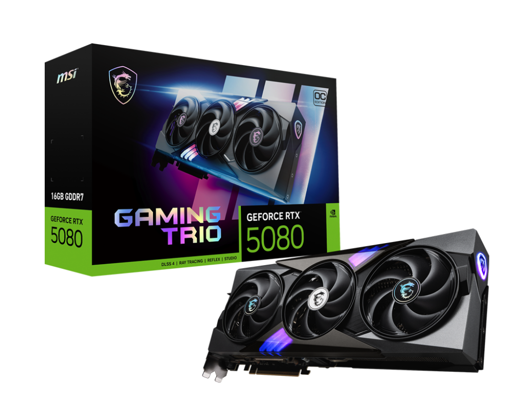 MSI GeForce RTX 5080 16G GAMING TRIO OC WHITE Graphics Card 1