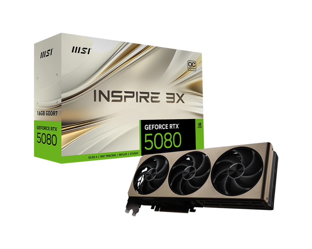 MSI GeForce RTX 5080 16G INSPIRE 3X OC Graphics Card 1