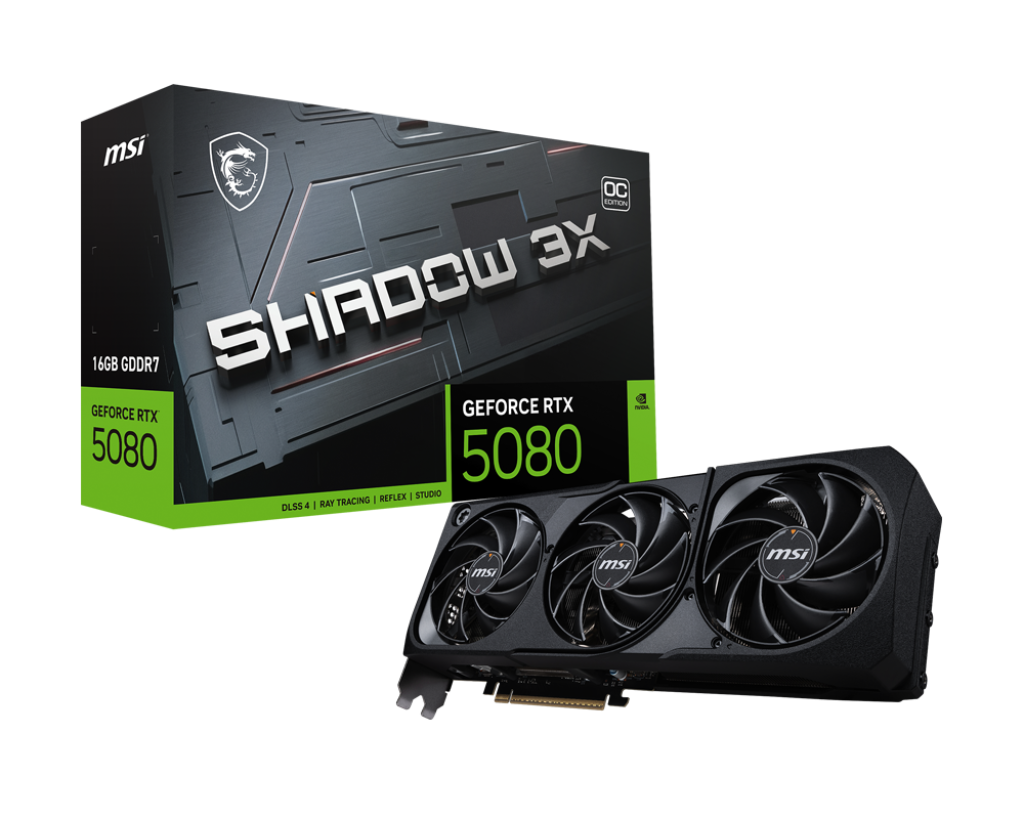 MSI GeForce RTX 5080 16G SHADOW 3X OC Graphics Card