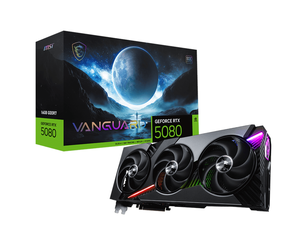 MSI GeForce RTX 5080 16G VANGUARD SOC Graphics Card
