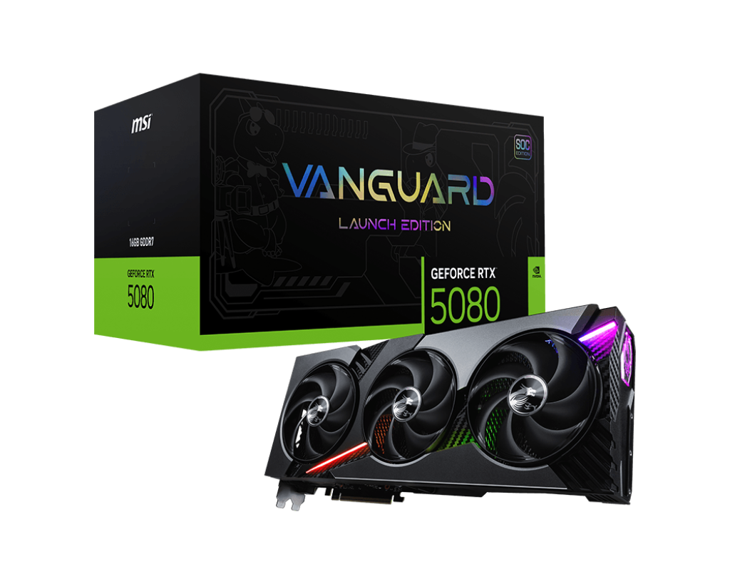 MSI GeForce RTX 5080 16G VANGUARD SOC LAUNCH EDITION Graphics Card