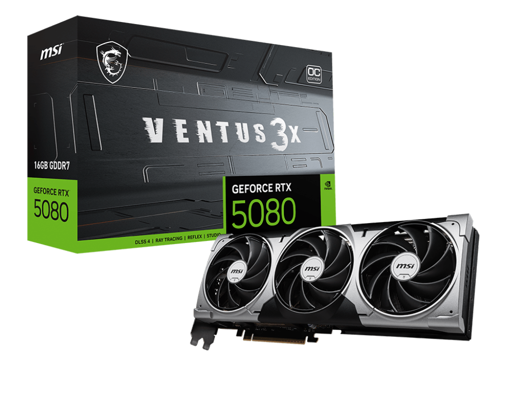 MSI GeForce RTX 5080 16G VENTUS 3X OC Graphics Card