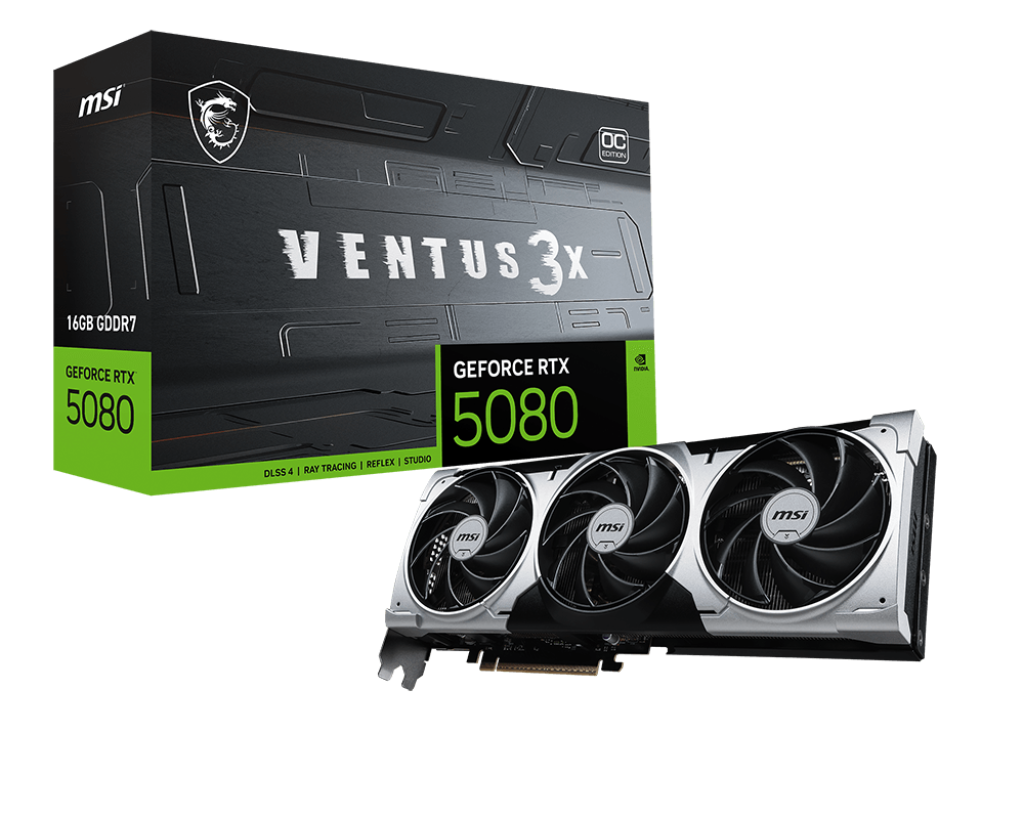 MSI GeForce RTX 5080 16G VENTUS 3X OC PLUS Graphics Card