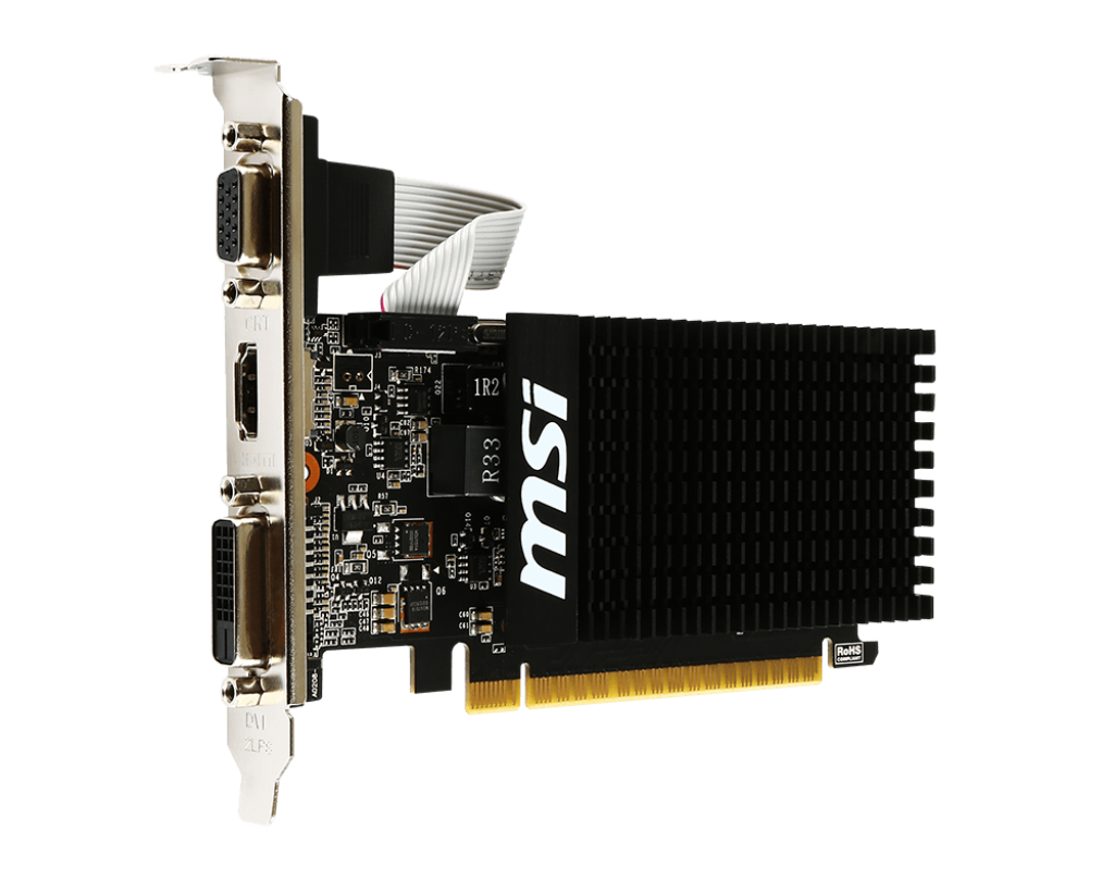 MSI NVIDIA GeForce GT 710 2GD3H LP Graphics Card 2