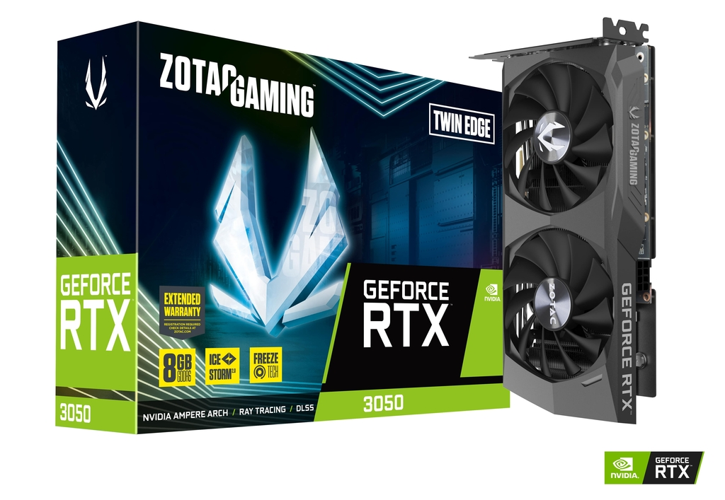 ZOTAC GAMING GeForce RTX 3050 8GB GDDR6 Twin Edge Graphics Card