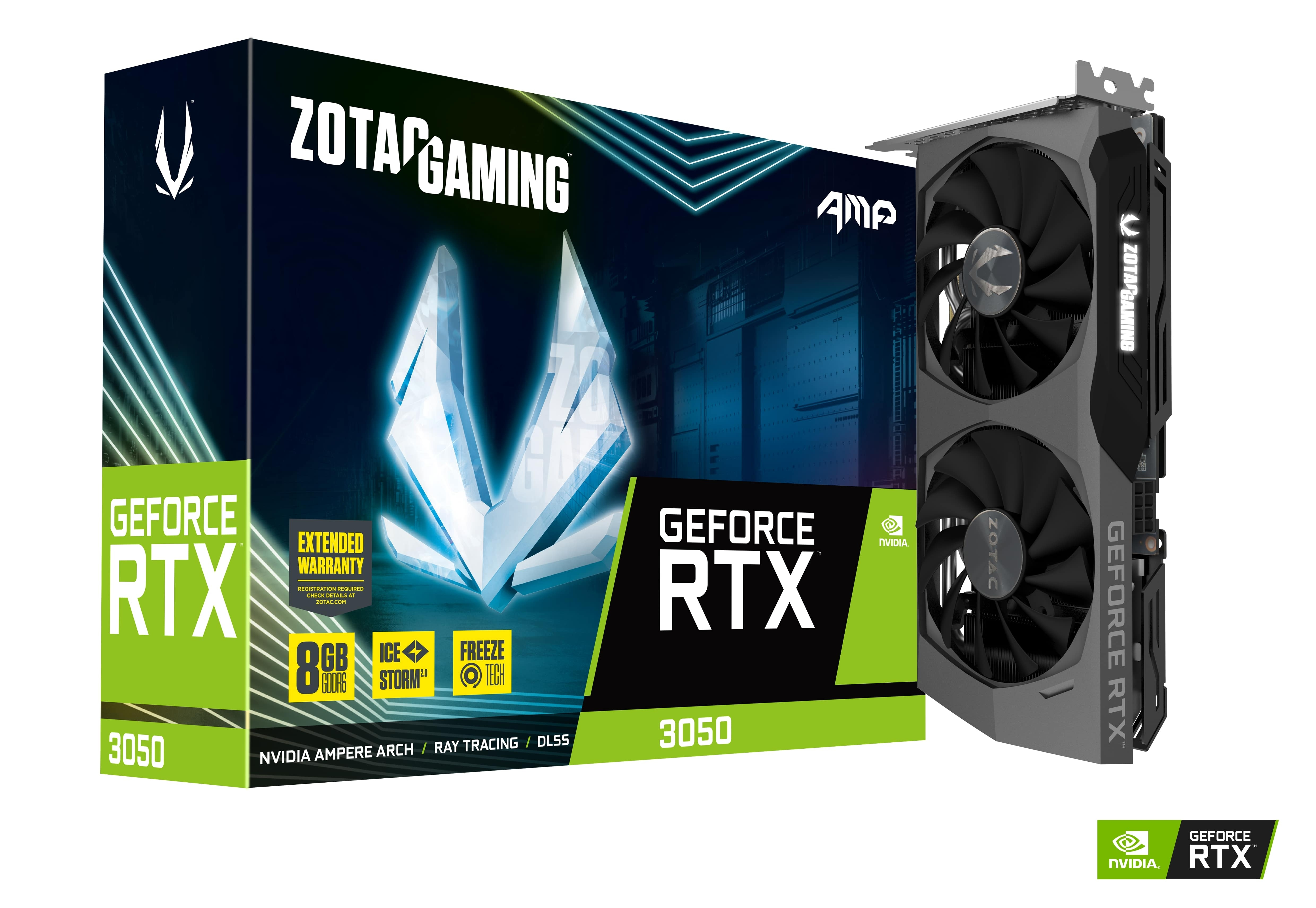 ZOTAC GAMING GeForce RTX 3050 AMP 8GB GDDR6 Graphics Card