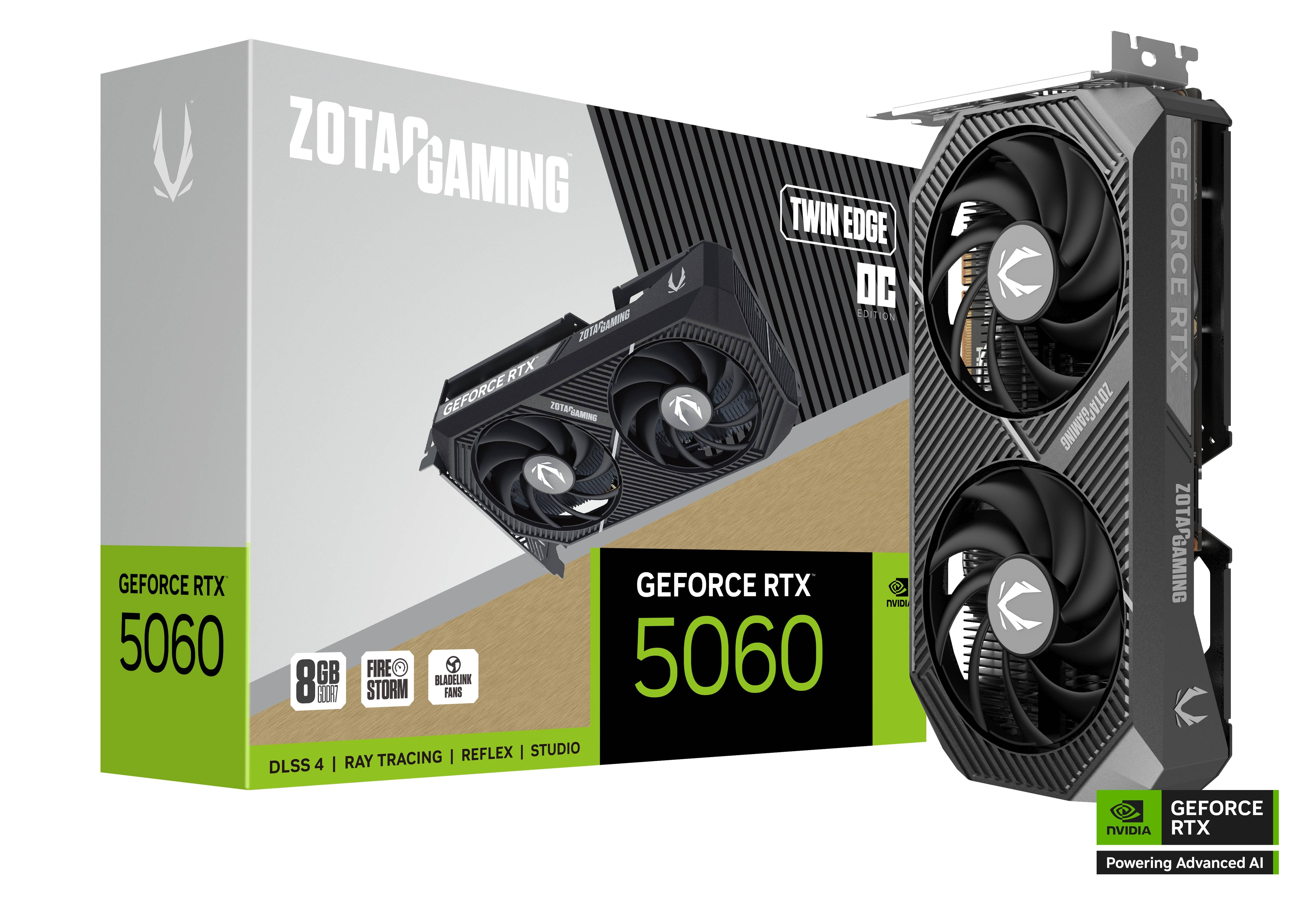 ZOTAC GAMING GeForce RTX 5060 8GB GDDR7 Twin Edge OC Graphics Card