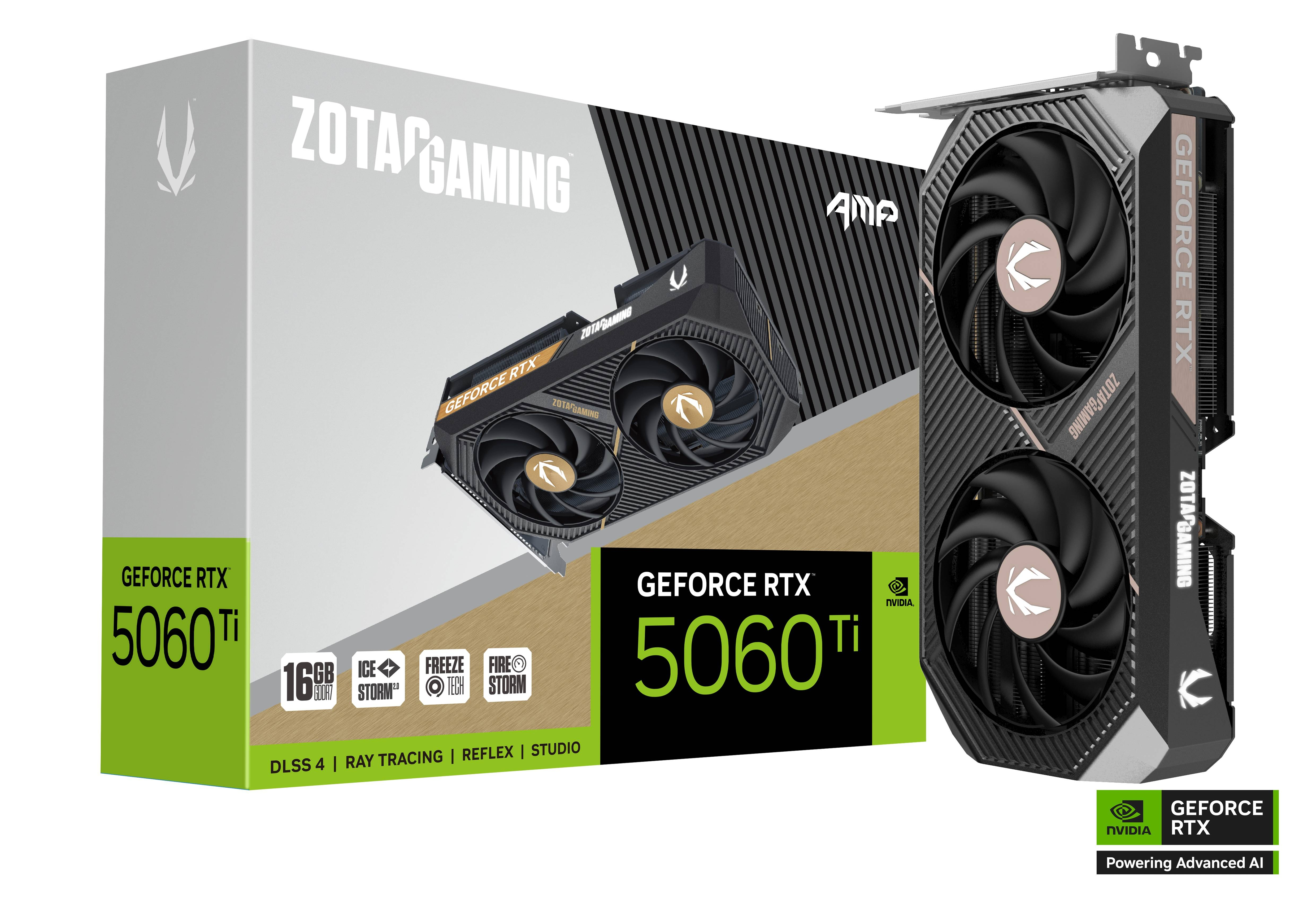 ZOTAC GAMING GeForce RTX 5060 Ti 16GB GDDR7 AMP Graphics Card