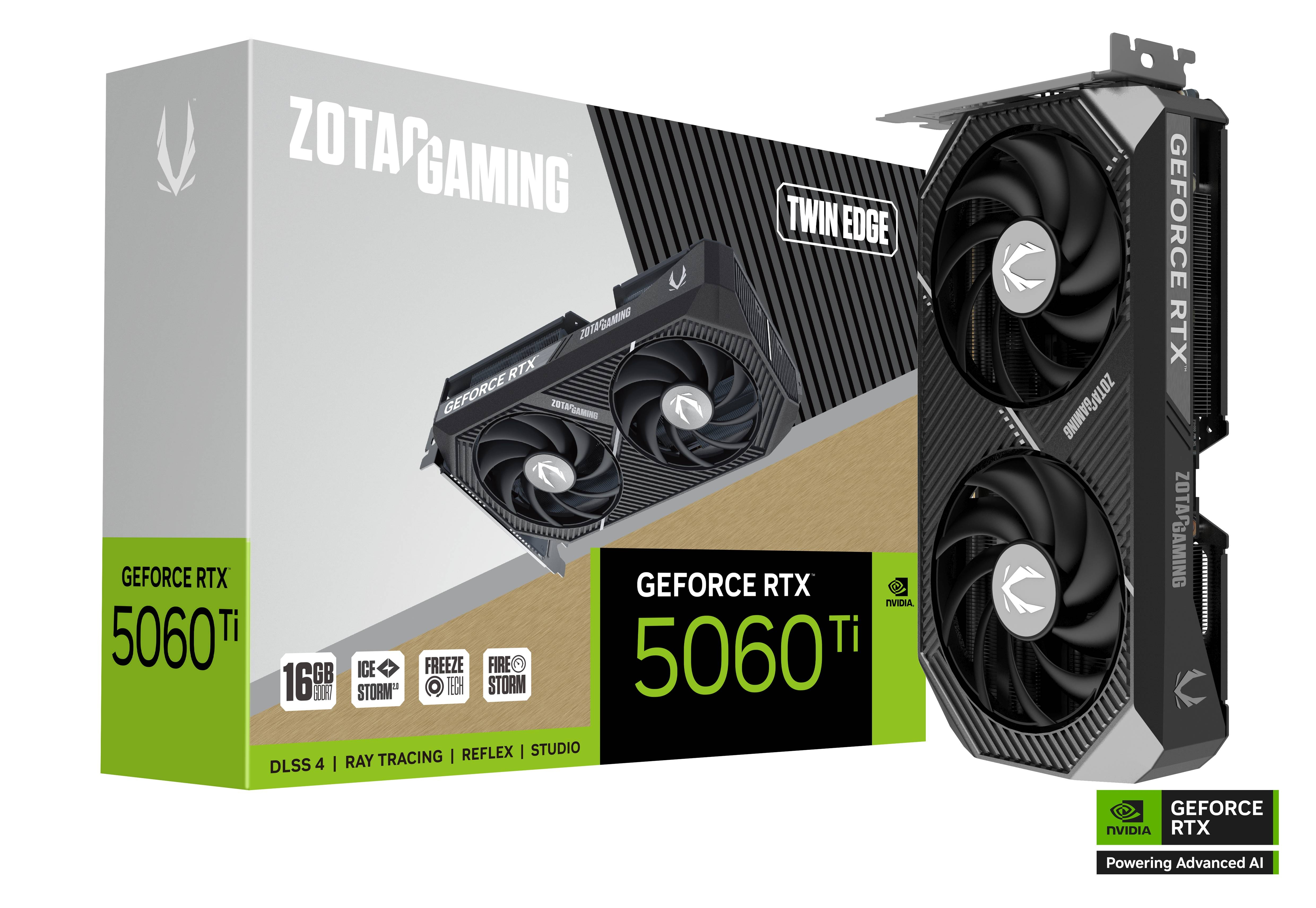 ZOTAC GAMING GeForce RTX 5060 Ti 16GB GDDR7 Twin Edge Graphics Card