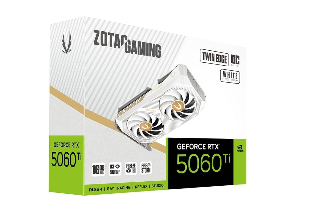 ZOTAC GAMING GeForce RTX 5060 Ti 16GB OC White Edition Graphics Card 5