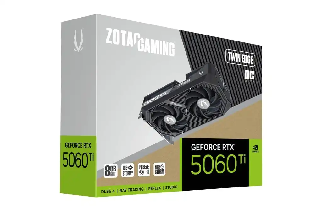 ZOTAC GAMING GeForce RTX 5060 Ti 8GB GDDR7 Twin Edge OC Graphics Card 6