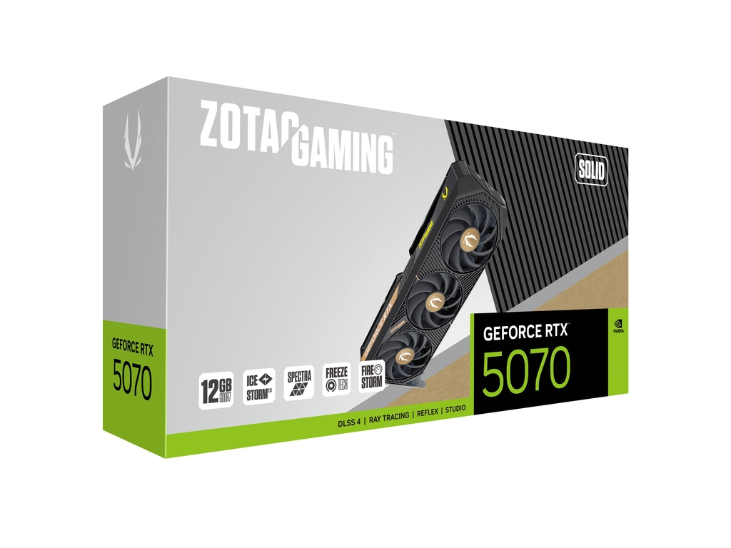 ZOTAC GAMING GeForce RTX 5070 12GB GDDR7 SOLID Graphics Card 5
