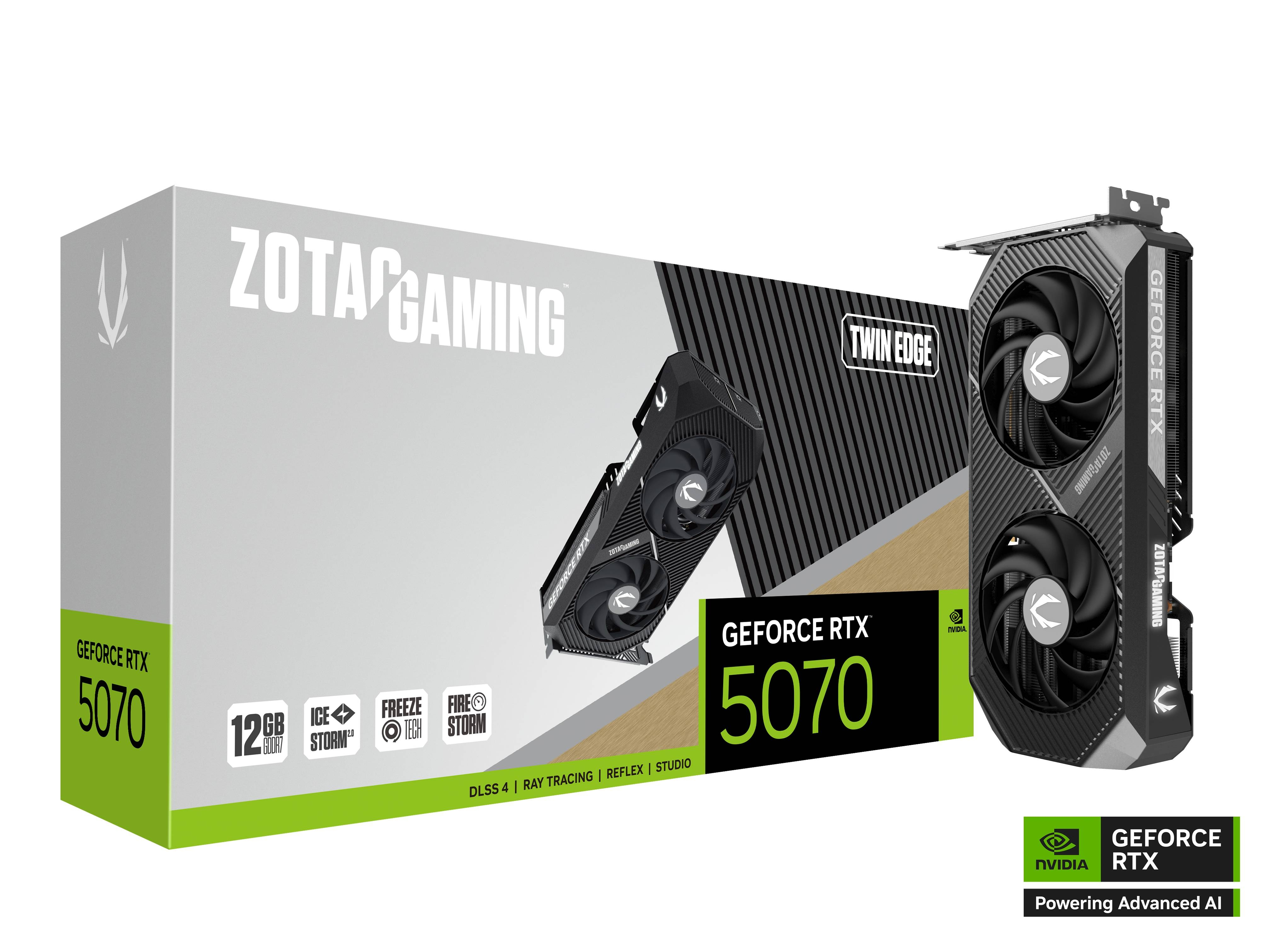 ZOTAC GAMING GeForce RTX 5070 12GB GDDR7 Twin Edge Graphics Card