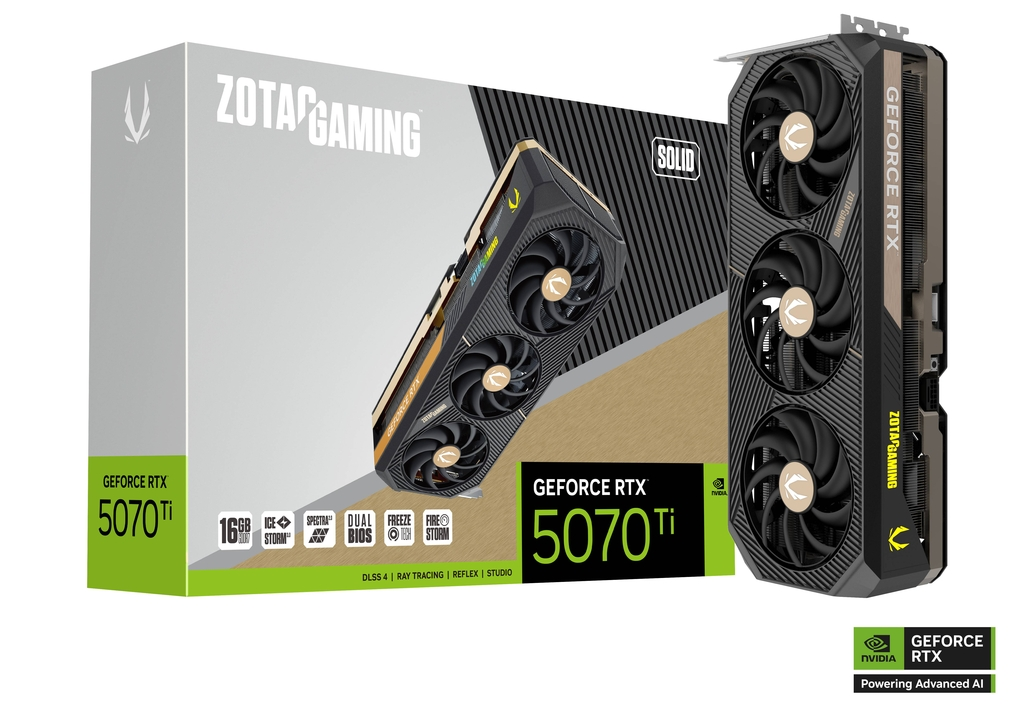 ZOTAC GAMING GeForce RTX 5070 Ti 16GB GDDR7 SOLID Graphics Card
