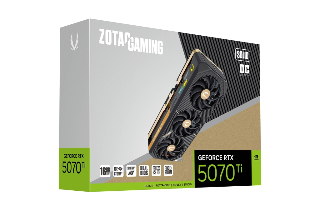 ZOTAC GAMING GeForce RTX 5070 Ti 16GB GDDR7 SOLID OC Graphics Card 7