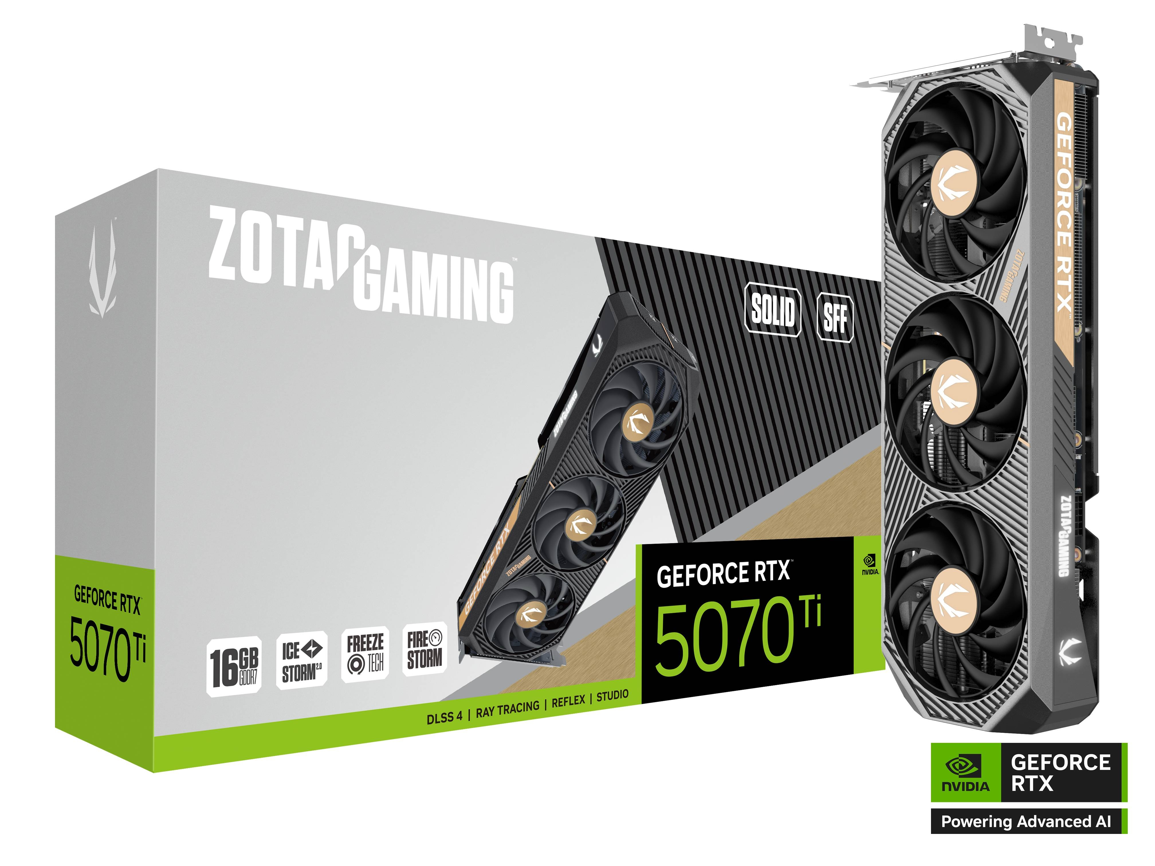 ZOTAC GAMING GeForce RTX 5070 Ti 16GB GDDR7 SOLID SFF Graphics Card