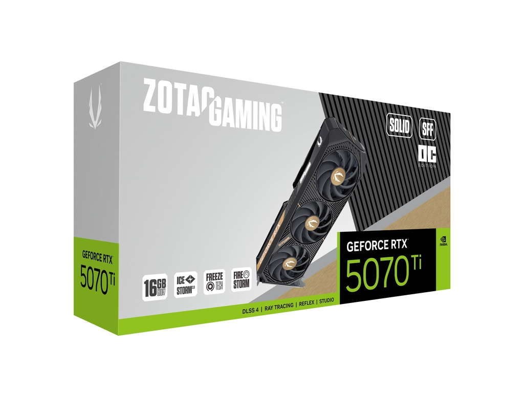 ZOTAC GAMING GeForce RTX 5070 Ti 16GB GDDR7 SOLID SFF OC Graphics Card 7