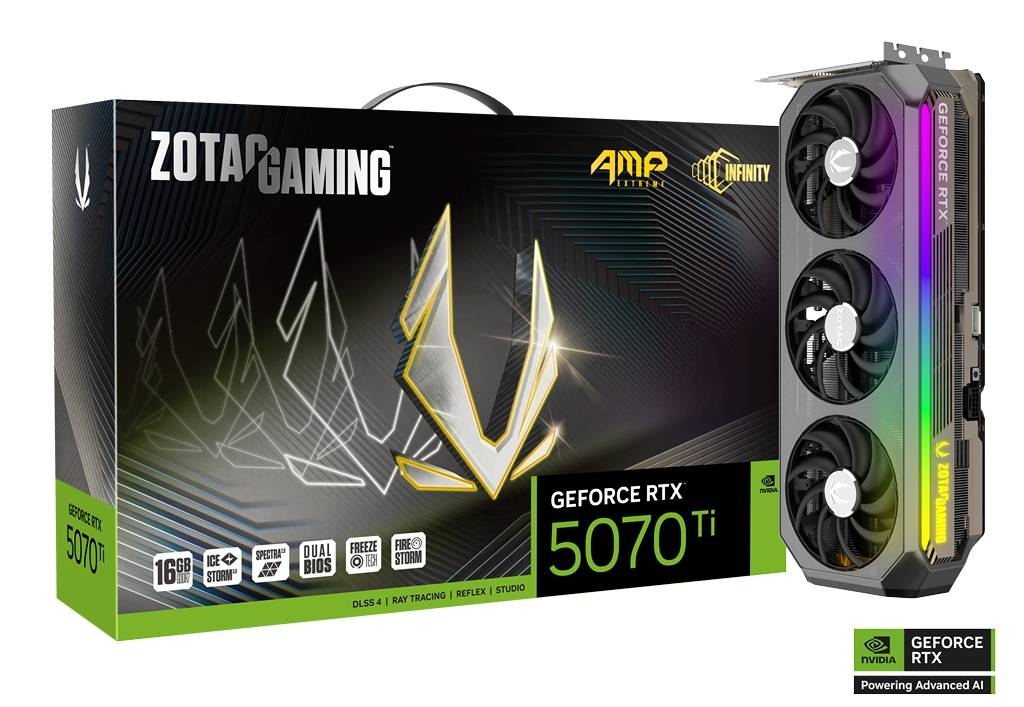 ZOTAC GAMING GeForce RTX 5070 Ti AMP Extreme INFINITY 16GB GDDR7 Graphics Card