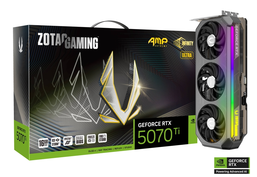 ZOTAC GAMING GeForce RTX 5070 Ti AMP Extreme INFINITY ULTRA 16GB GDDR7 Graphics Card 1