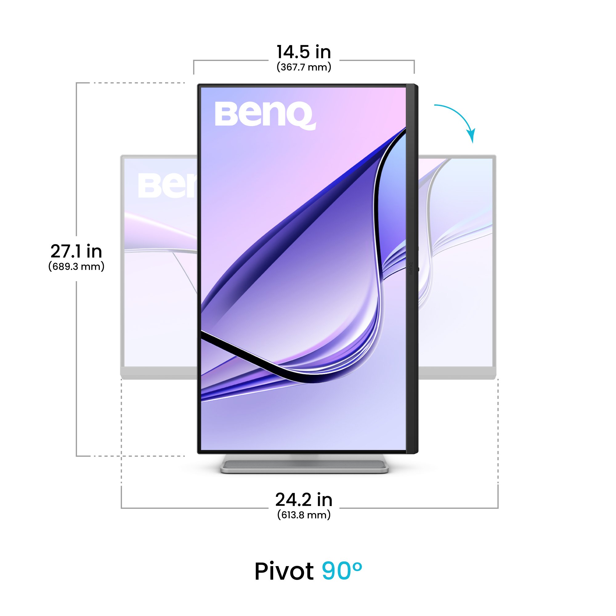BenQ MA270UP 27" 4K IPS Monitors for MacBook 5