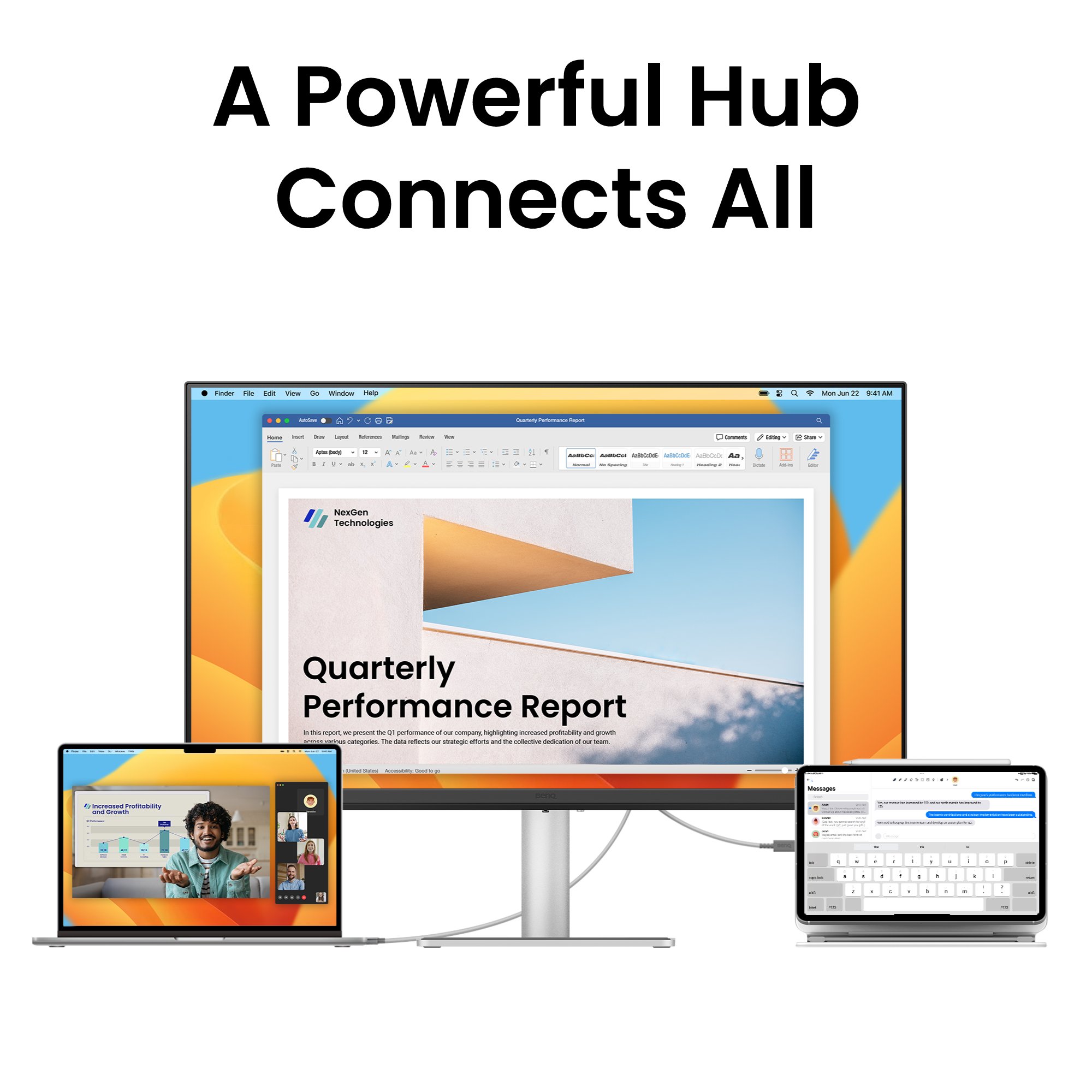 BenQ MA270UP 27" 4K IPS Monitors for MacBook 9