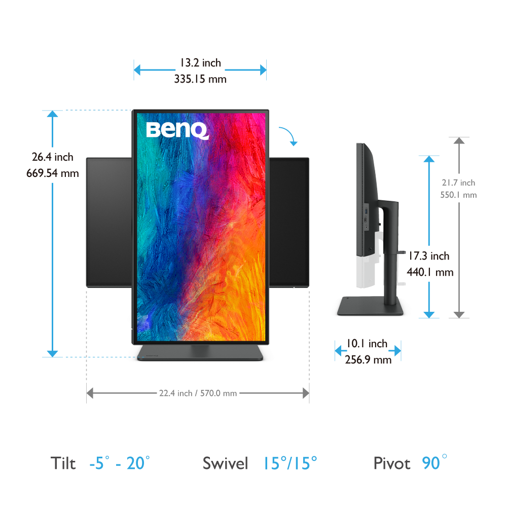 BenQ PD2506Q 25" 2K IPS Designer Monitor 5