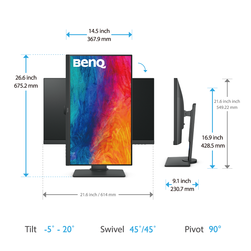 BenQ PD2705Q 27" 2K IPS Designer Monitor 6