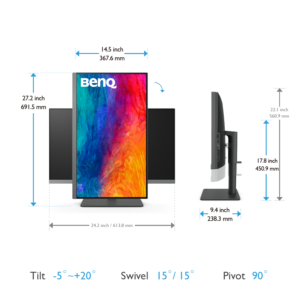BenQ PD2706U 27" 4K IPS Designer Monitor 8