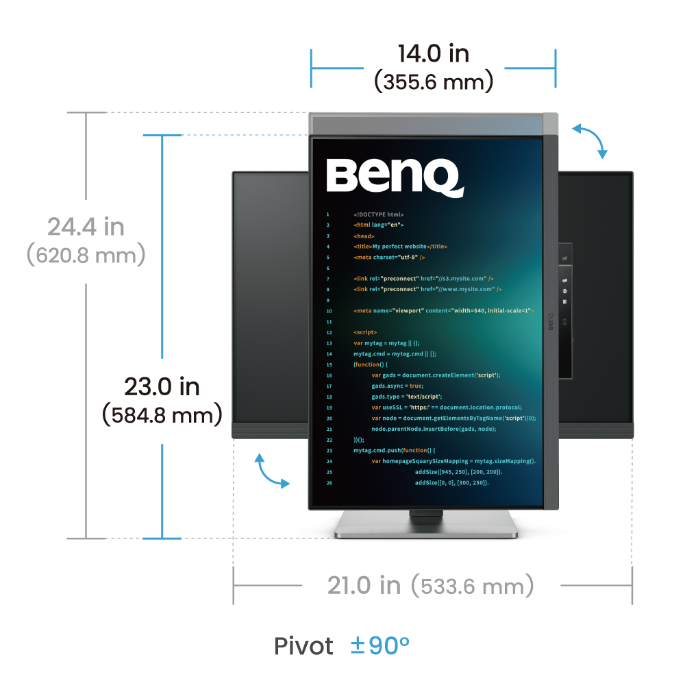 BenQ RD240Q 24.1" 2K IPS Programming Monitor 6