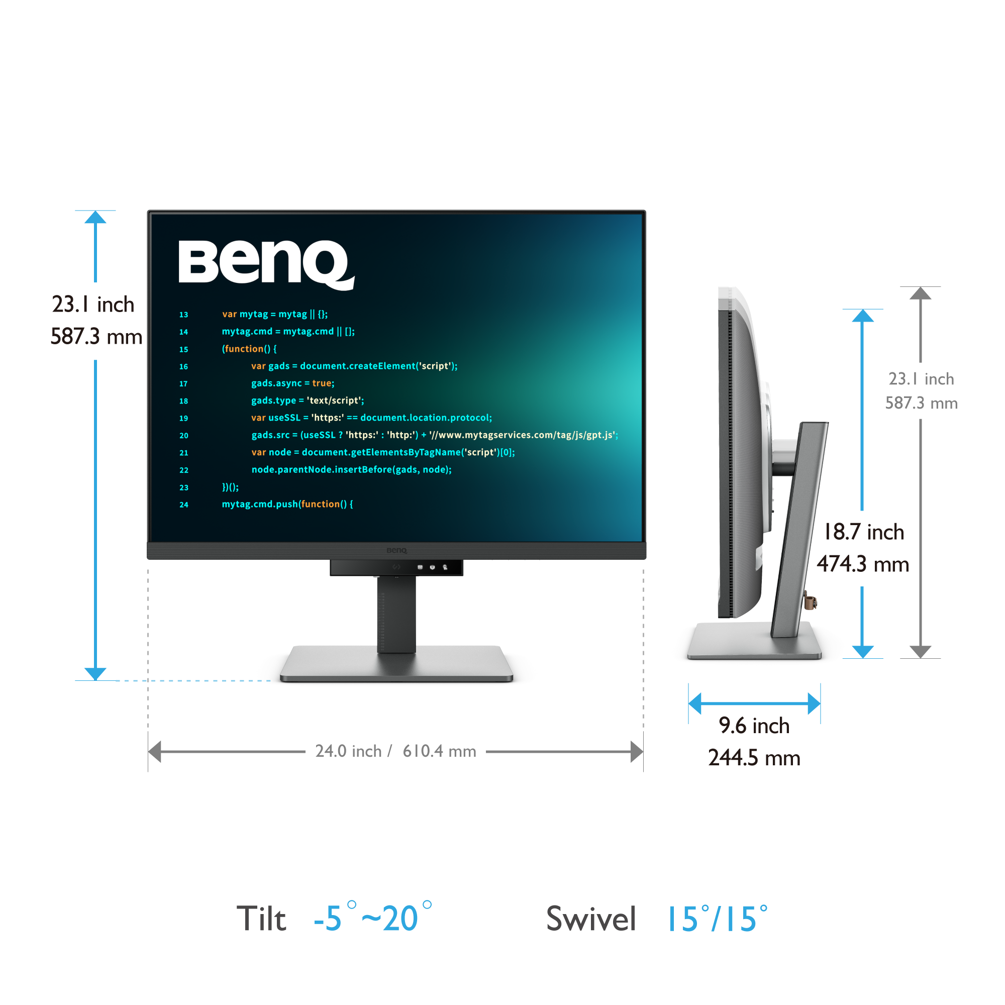 BenQ RD280U 28.2" 4K IPS Programming Monitor 3