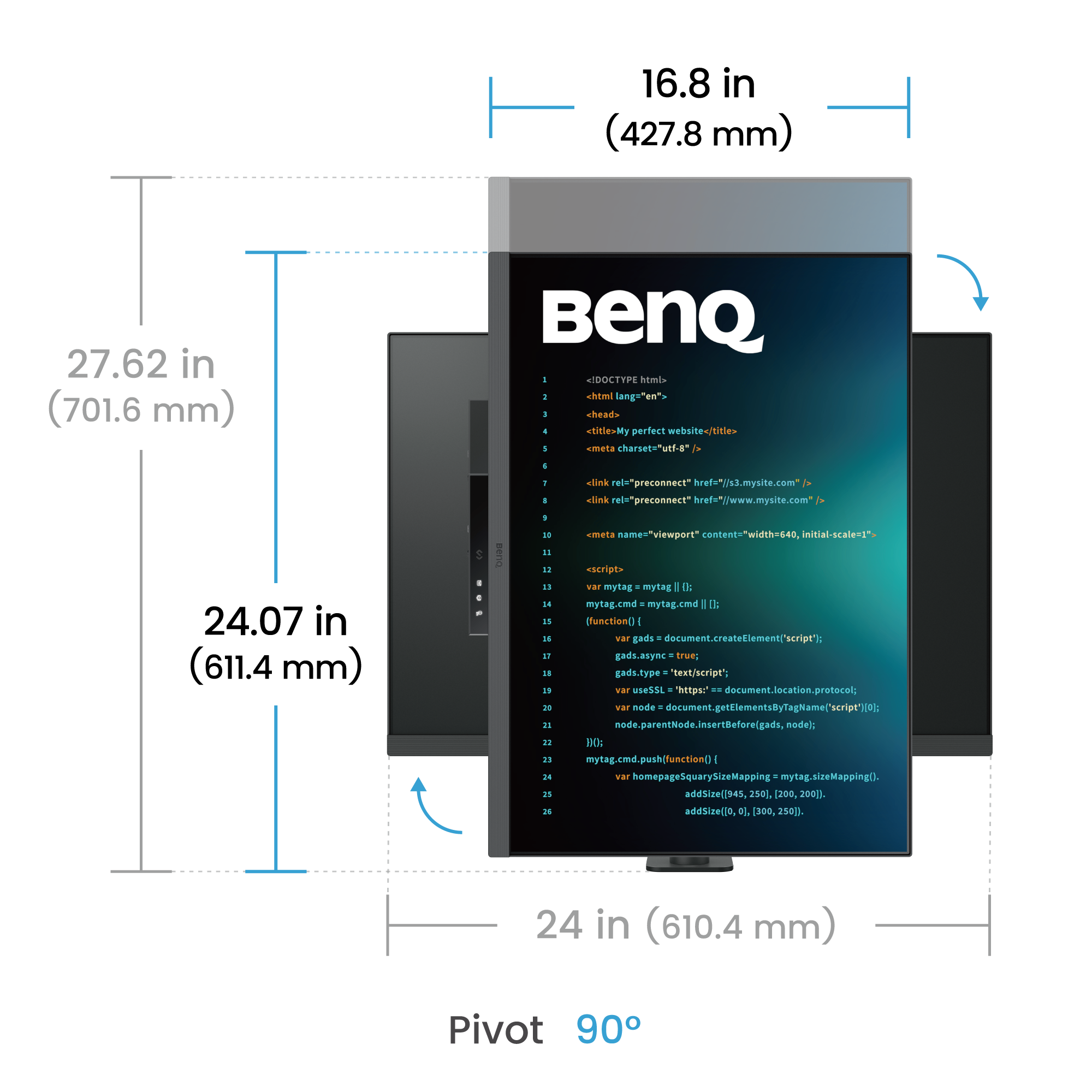 BenQ RD280UA 28.2" 4K+ Nano Matte IPS Programming Monitor 5